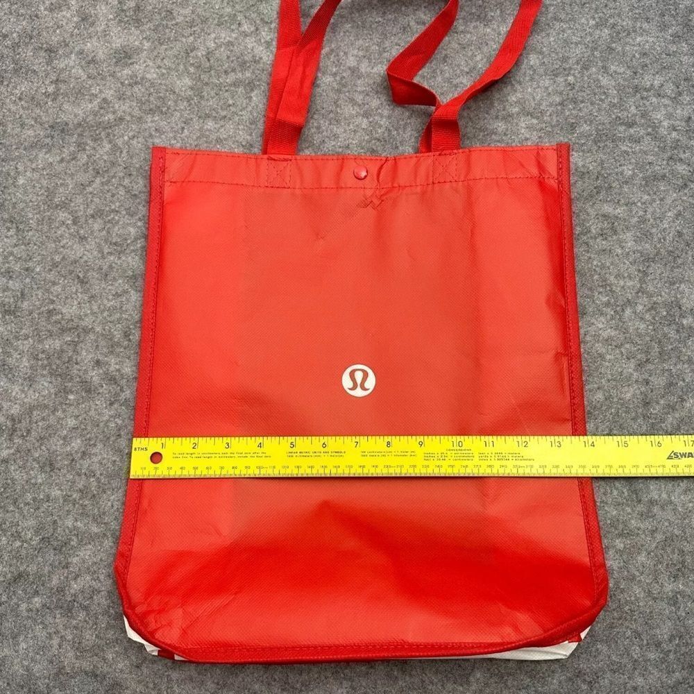 Lululemon Holiday Reusable Shopping Gift Bag Tote - Red and White
